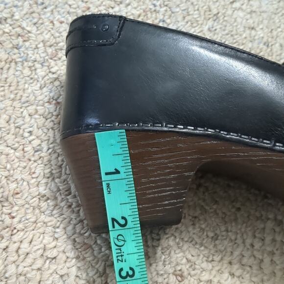 Dansko Women's Mavis Black Leather Dress Clog Pump size 40 - Picture 9 of 9